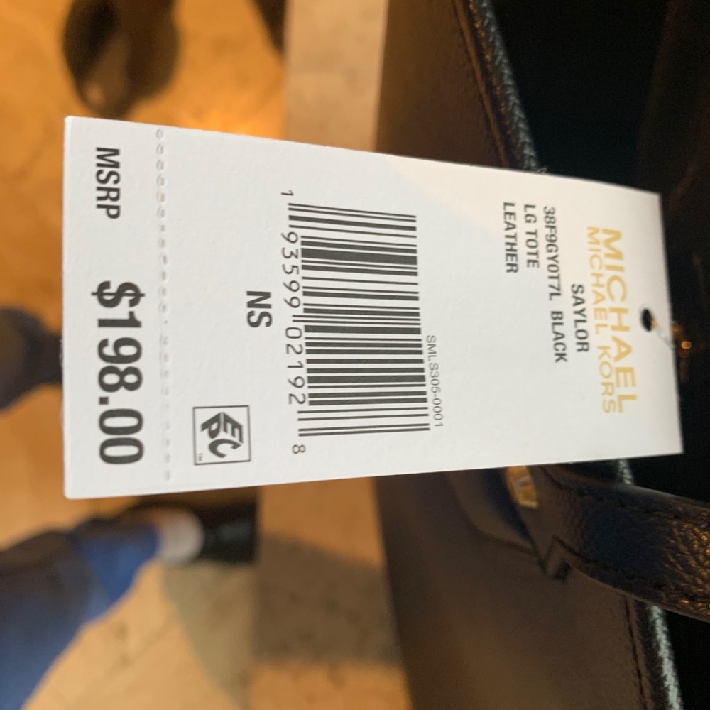 Michael Kors black leather tote